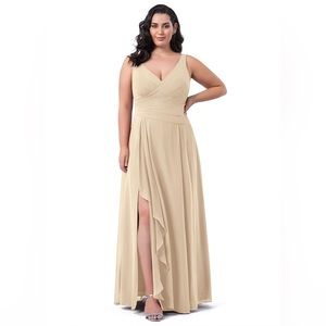 Azazie Kori Champagne Chiffon